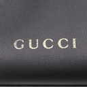 Gucci GG Emblem Black Leather Bucket Bag