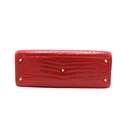 Christian Dior Lady Dior Large in Red Crocodile Leather 