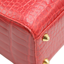 Christian Dior Lady Dior Large in Red Crocodile Leather 