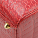 Christian Dior Lady Dior Large in Red Crocodile Leather 
