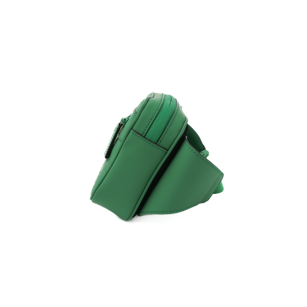 Gucci GG Small Green Rubber-Effect Leather Crossbody Bag