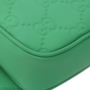 Gucci GG Small Green Rubber-Effect Leather Crossbody Bag