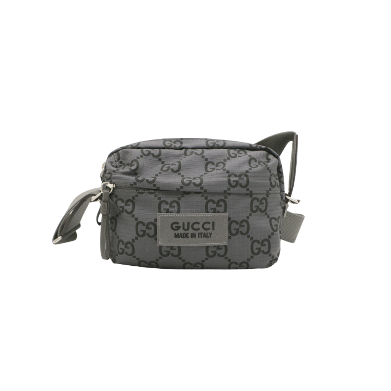 Gucci GG Ripstop Medium Crossbody Bag Grey 767931