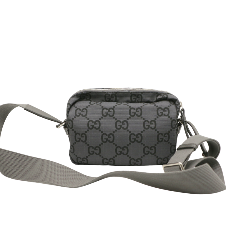 Gucci GG Ripstop Medium Crossbody Bag Grey 767931
