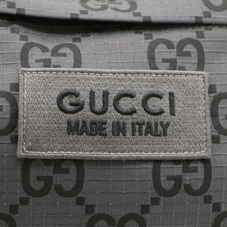 Gucci GG Ripstop Medium Crossbody Bag Grey 767931