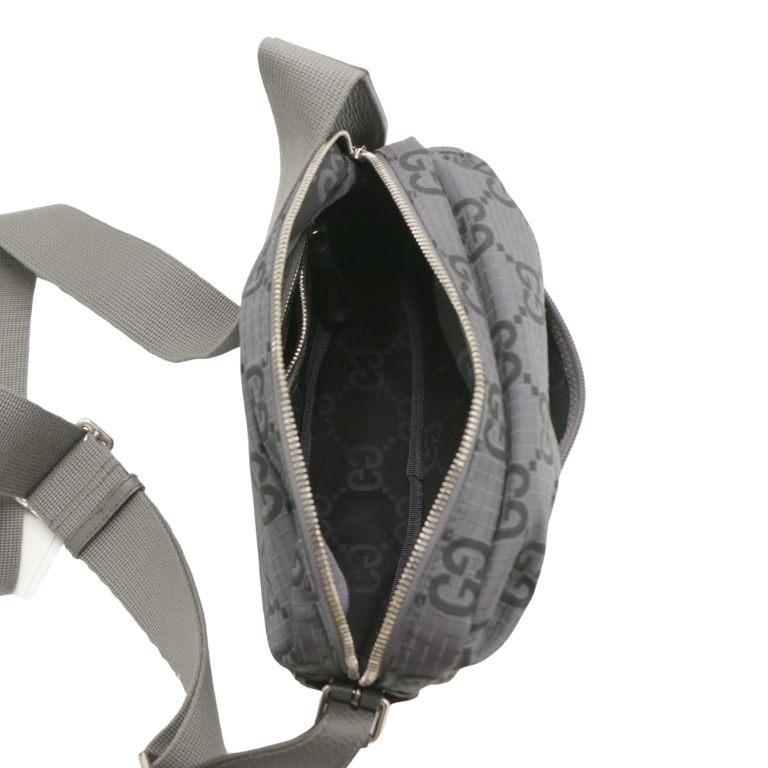 Gucci GG Ripstop Medium Crossbody Bag Grey 767931