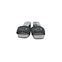 Christian Dior Dway Heeled Slide Black And White Eiffel Tower Embroidered Cotton Size 37