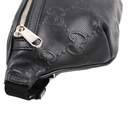Gucci GG Embossed Leather Belt Bag Black