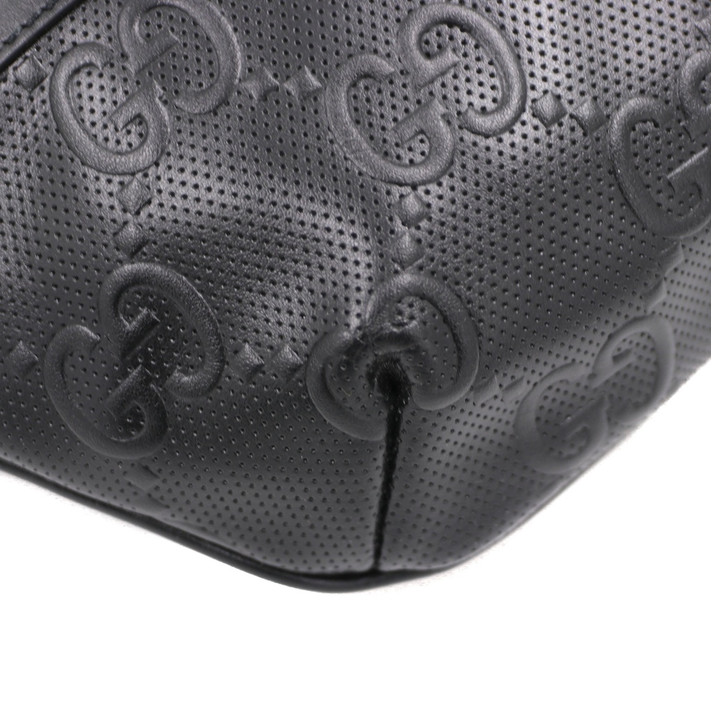 Gucci GG Embossed Leather Belt Bag Black