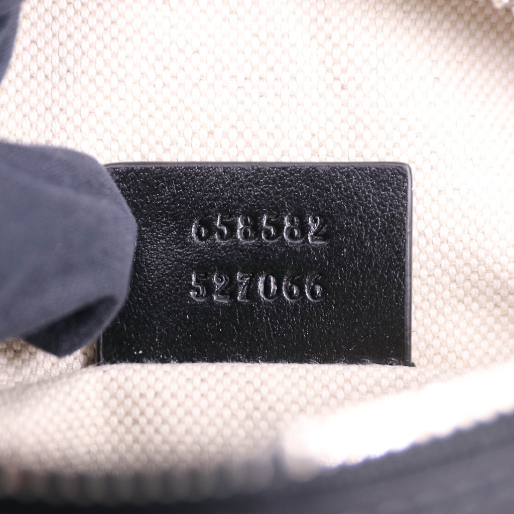 Gucci GG Embossed Leather Belt Bag Black