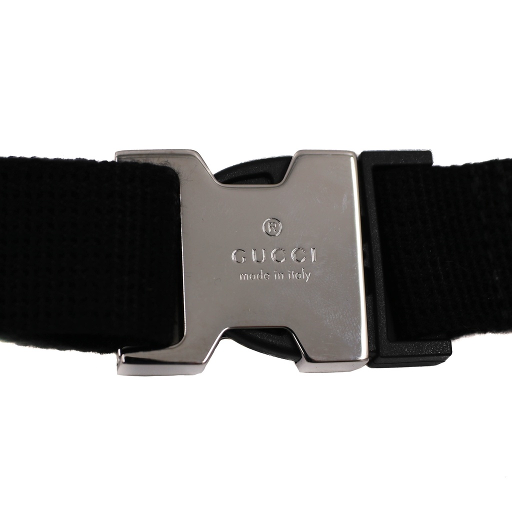Gucci GG Embossed Leather Belt Bag Black