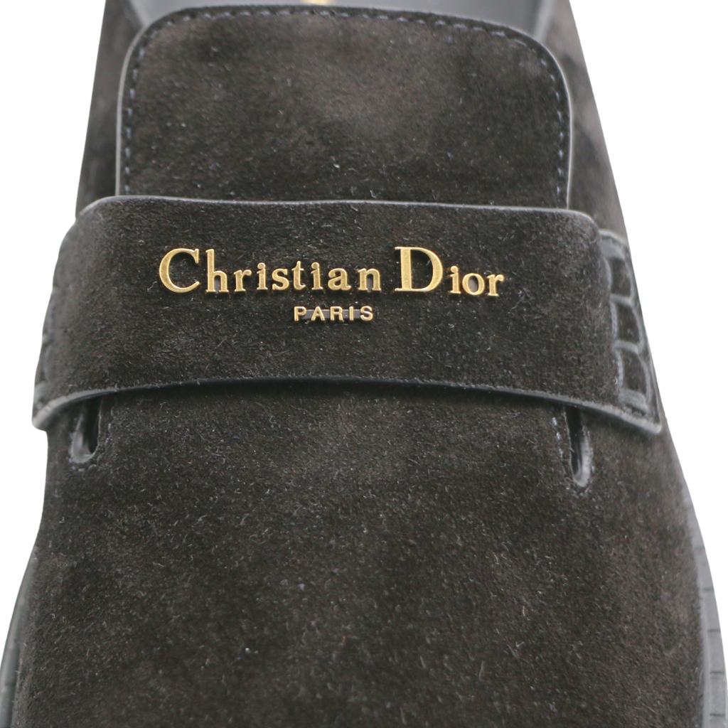 Christian Dior Boy Mule Black Suede Black Size 38 1/2