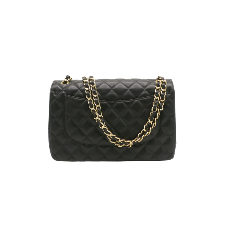 Chanel Classic Double Flap Lamskin Jumbo Black 