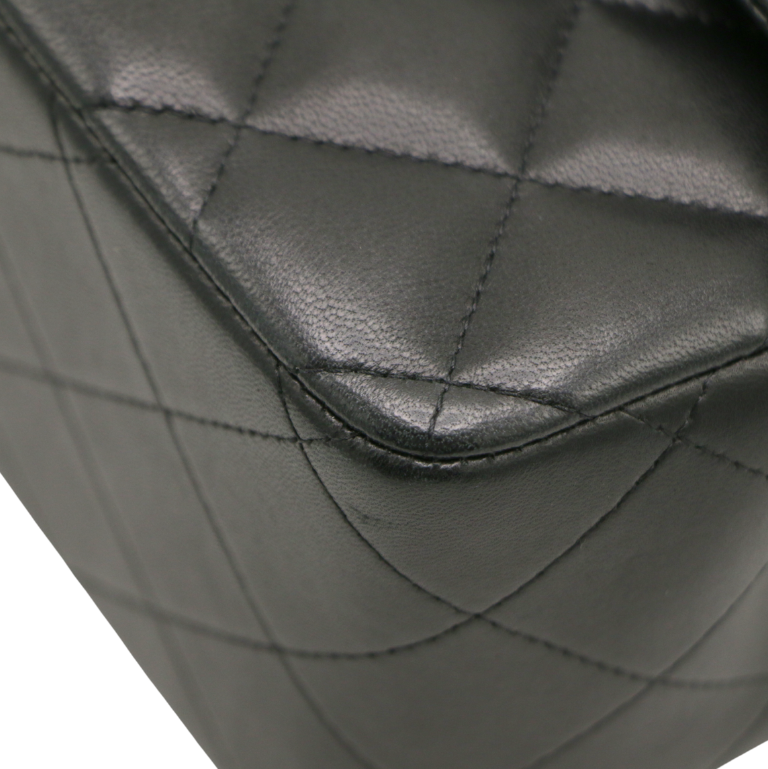 Chanel Classic Double Flap Lamskin Jumbo Black 