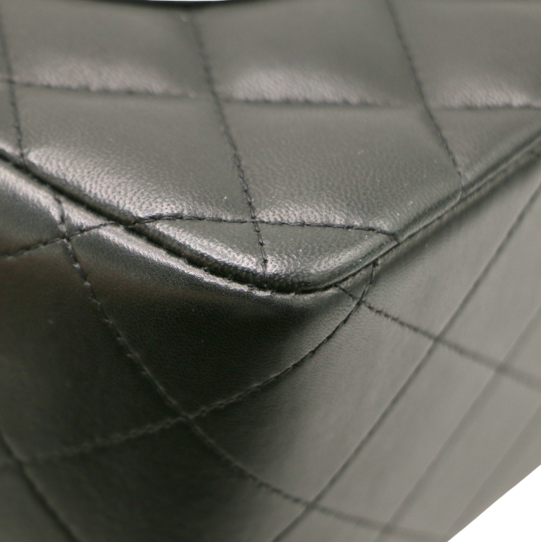 Chanel Classic Double Flap Lamskin Jumbo Black 