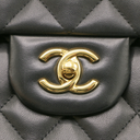 Chanel Classic Double Flap Lamskin Jumbo Black 
