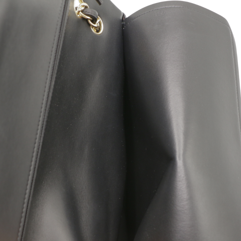 Chanel Classic Double Flap Lamskin Jumbo Black 