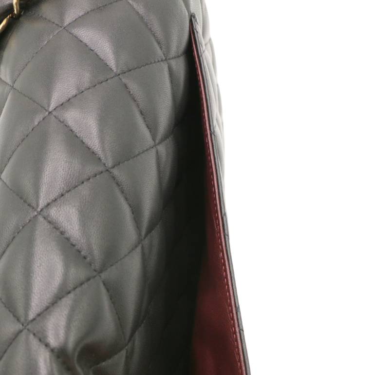 Chanel Classic Double Flap Lamskin Jumbo Black 