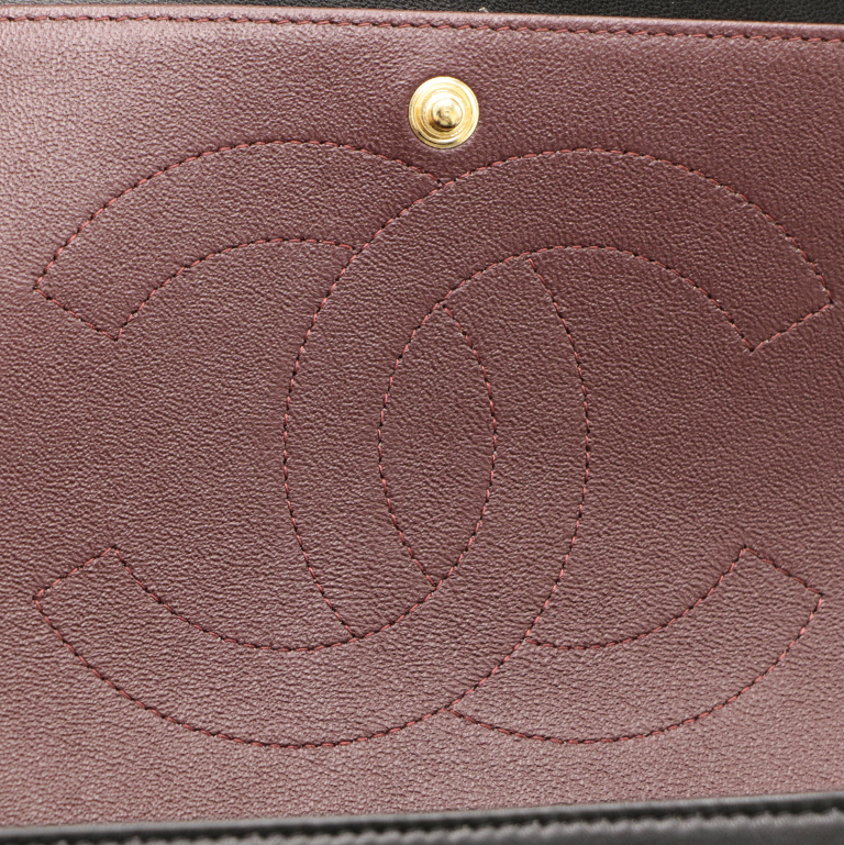 Chanel Classic Double Flap Lamskin Jumbo Black 