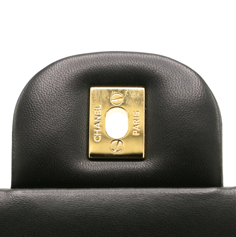 Chanel Classic Double Flap Lamskin Jumbo Black 
