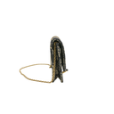 Christian Dior Oblique Jacquard Saddle Wallet on Chain Blue