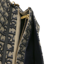 Christian Dior Oblique Jacquard Saddle Wallet on Chain Blue