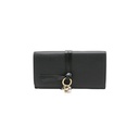 Chloe-11368 Chloe Alphabet Long Flap Wallet Black 022311065