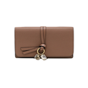 Chloe-11374 Alphabet Long Flap Wallet Dusty Pink