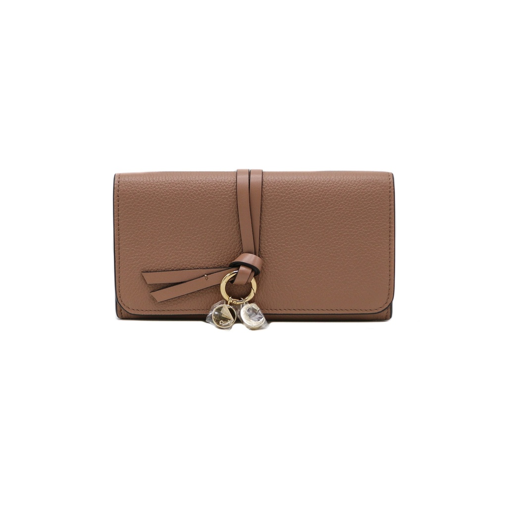 [Chloe-11376] Chloe-11376 Alphabet Long Flap Wallet Dast Pink 032311065