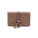 Chloe-11411 Alphabet Mini Tri Fold Dusty Pink Wallet