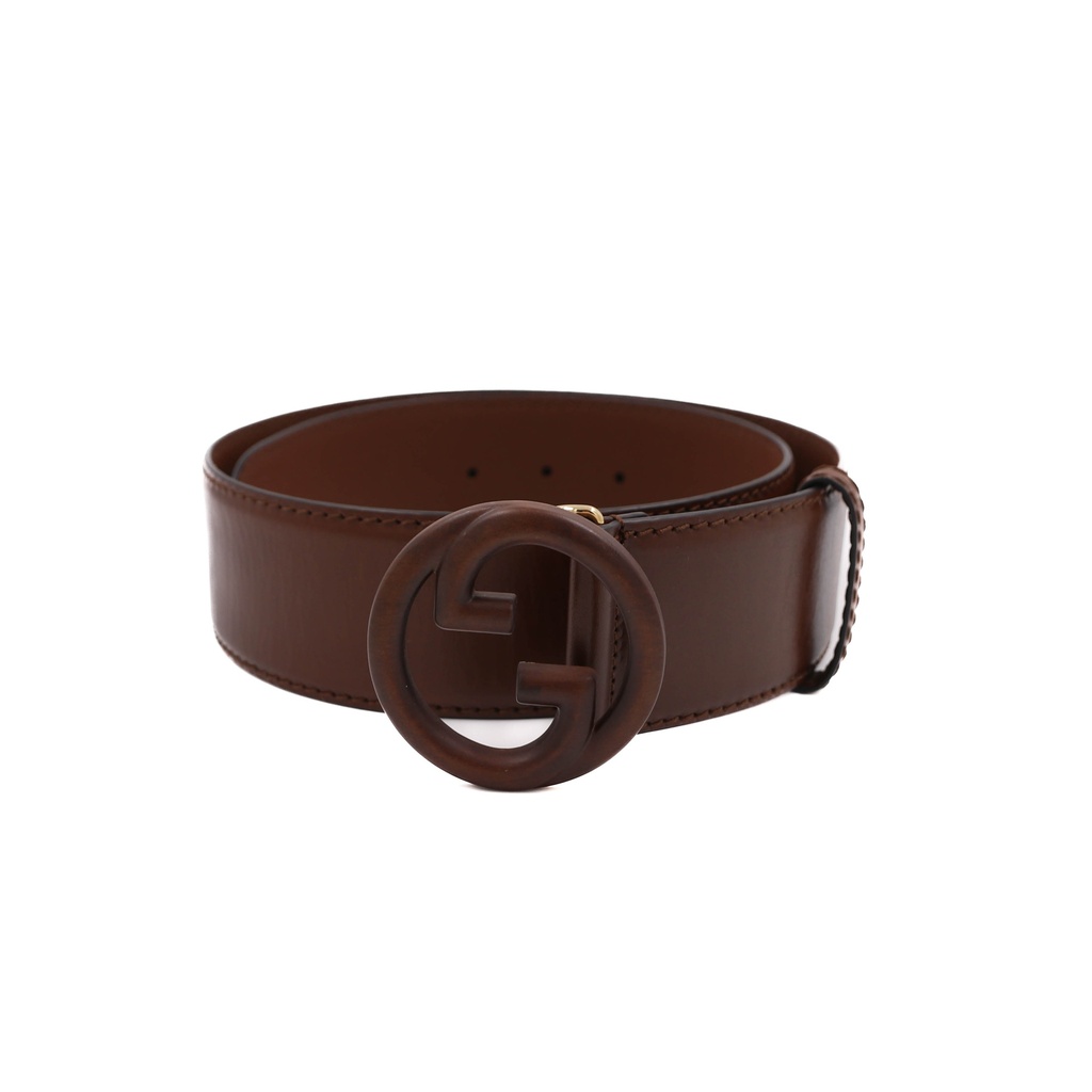 Gucci Brown Belt With G interlocking In Size 80 32 650413