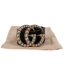 Gucci Calfskin Crystal Double G 550110 In Size 65 26 