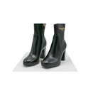 Christian Dior D-Town Heeled Boot Black Supple Calfskin In Size 37 1/2