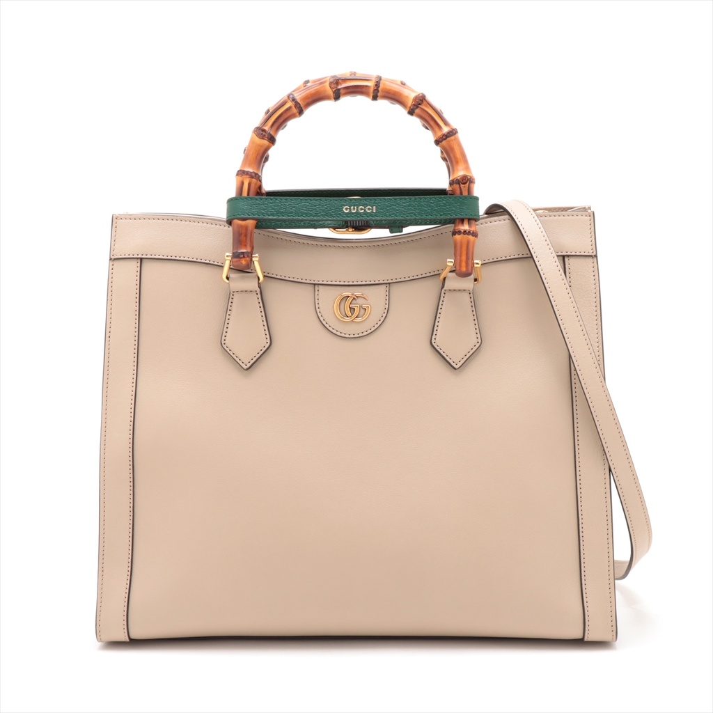 Gucci Bamboo Diana Leather Handbag Beige 655658