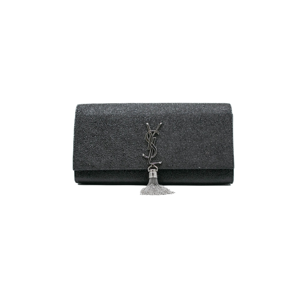 Saint Laurent Kate Clutch Sparkle Black