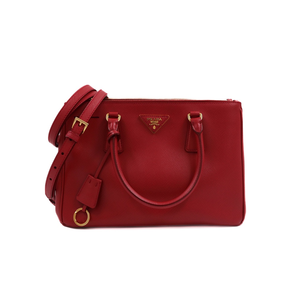 Prada Saffiano Small Galleria Double Zip Tote Bag