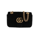 Gucci GG Marmont Mini Bag Matelasse in Black Velvet 446744
