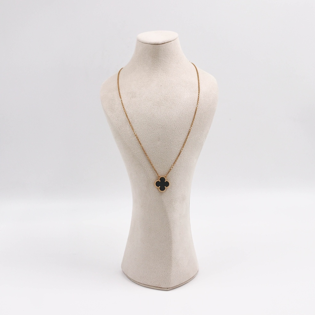 Van Cleef Vintage Alhambra Necklace Onyx JD142289