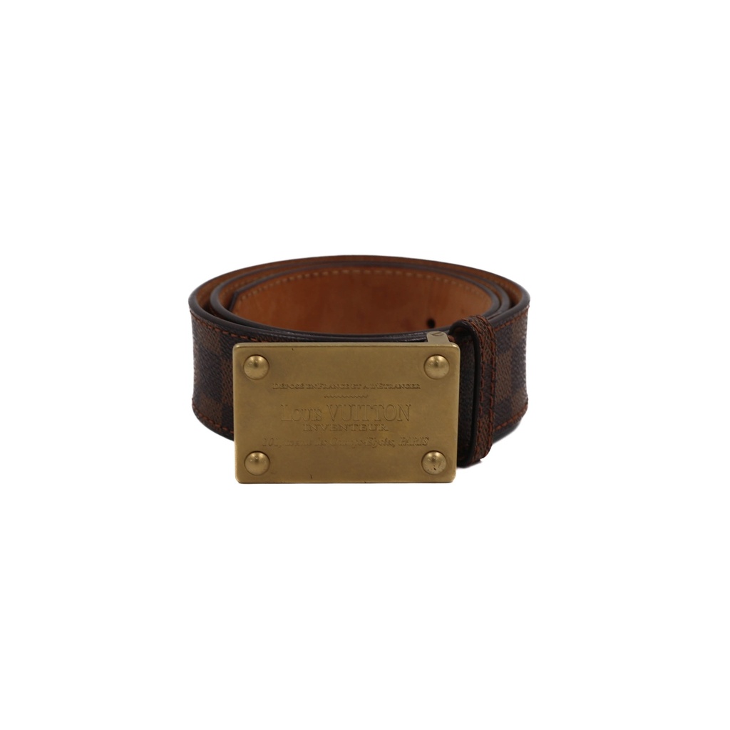 Louis Vuitton Damier Ebene Inventeur Belt Size 80