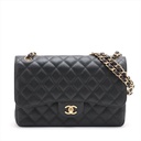 Chanel Jumbo Caviar Leather Double Flap Bag Black 