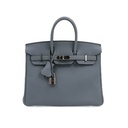 Hermes Birkin 25 Togo Silver Hardware Light Blue Year 2022 Like New