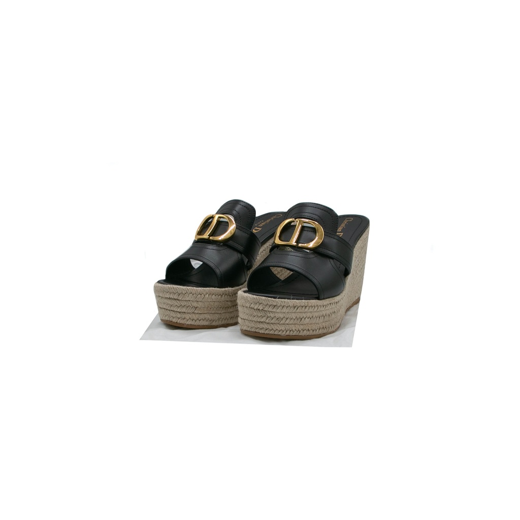 Christian Dior 30 Montaigne Leather Mules In Size 38
