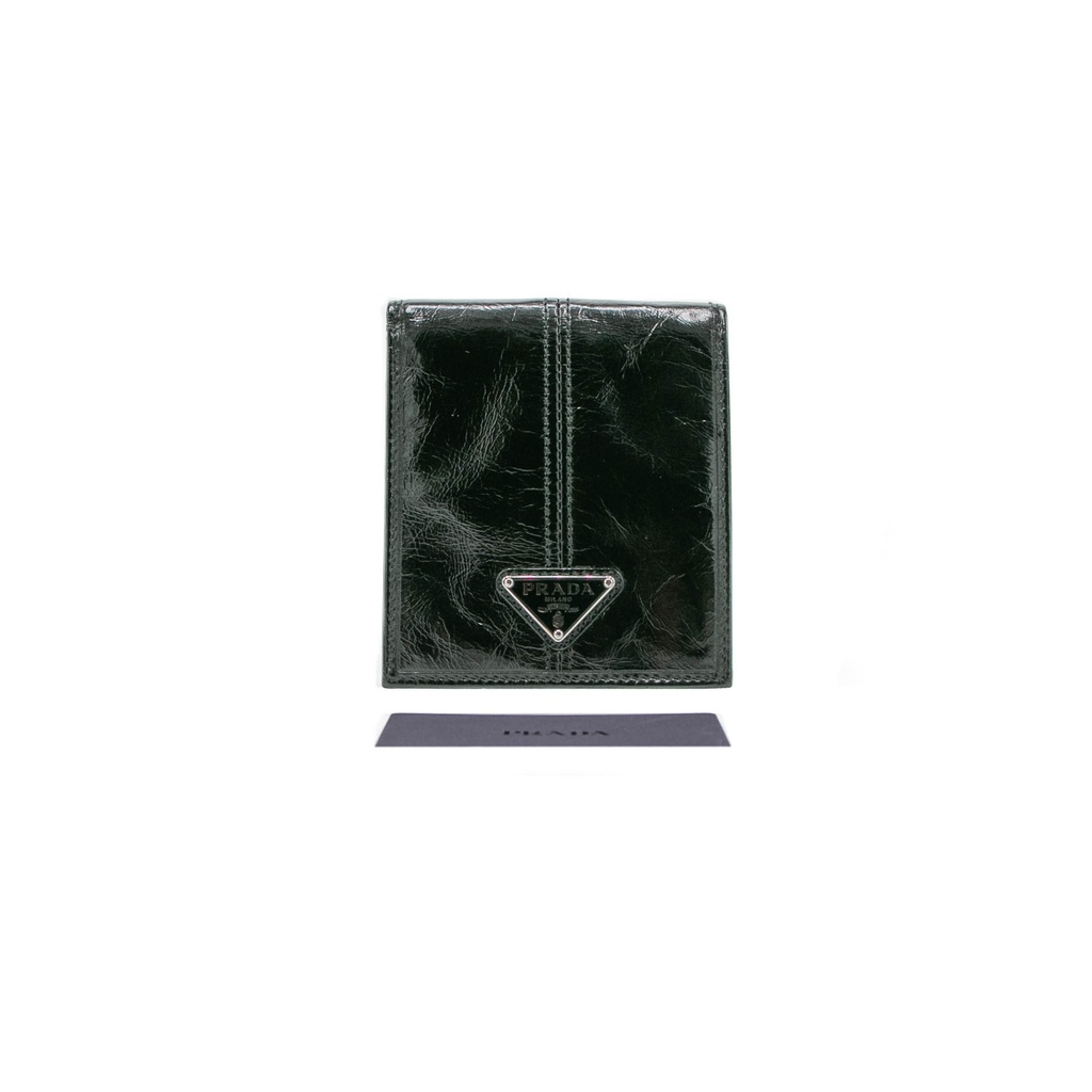 [Prada-18777] Prada Bifold Compact Wallet Soft Lux Black 2M0513