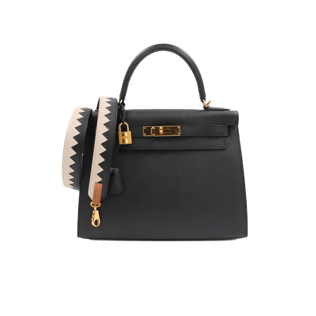 [Hermes-18993] Hermes Kelly 28 Epsom Leather 2018 Black