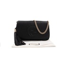 Gucci Soho Disco GG Black Tassel Chain Crossbody Bag 536224
