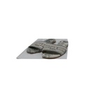 Dway Slide Gray Embroidered Cotton and Toile de Jouy Motif Size 36 1/2