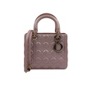 Christian Dior Pearly Lambskin Cannage Medium Lady Dior Lotus