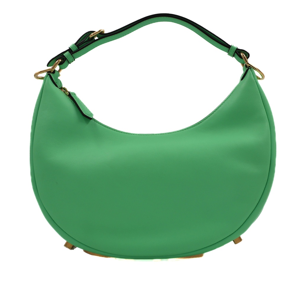 Fendi Vitello Grace Matte Small Fendigraphy Hobo Bag Light Green