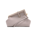 Fendi Shiny Nappa Small Fendi First Bag Ghiaia