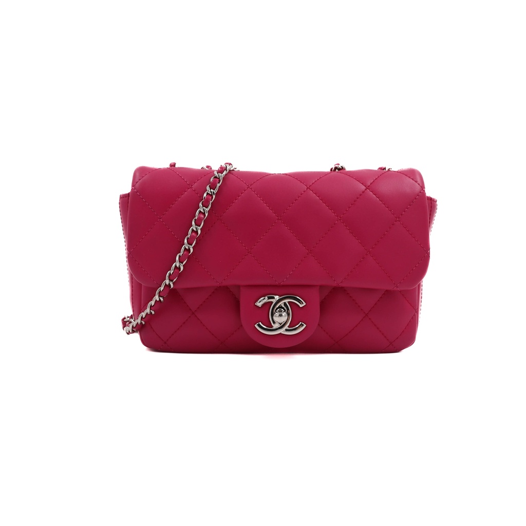[CHANEL-19699] Chanel Rectangular Mini Classic Flap Bag Pink